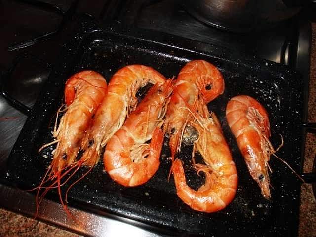Langostinos a la plancha